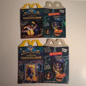 Lot Of 2 1998 McDonald's Happy Meal Haunted Halloween Ronald And Pals Boxes